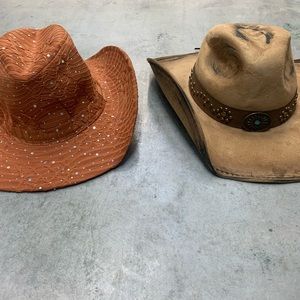 Faux cowgirl hats